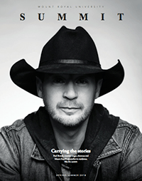 Cover of Summit Spring/Summer 2018 issue: Headshot of Paul Brandt in a cowboy hat