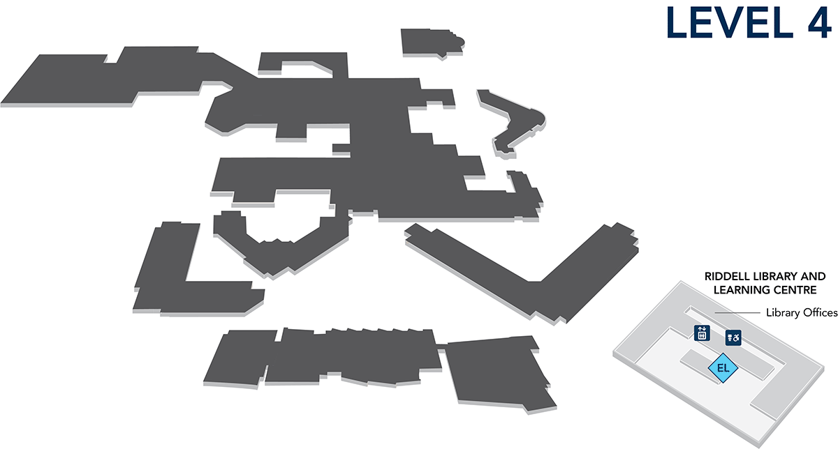 Detailed map of the fourth floor of the Lincoln Park campus.