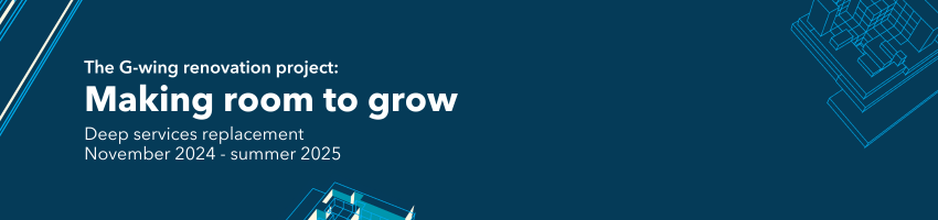 Words on a blue background that says Deep services replacement