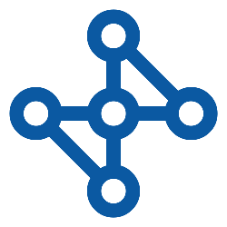 Icon of a group of interconnected circles.