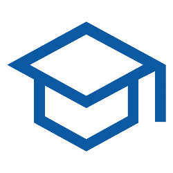 Icon of a graduation cap.