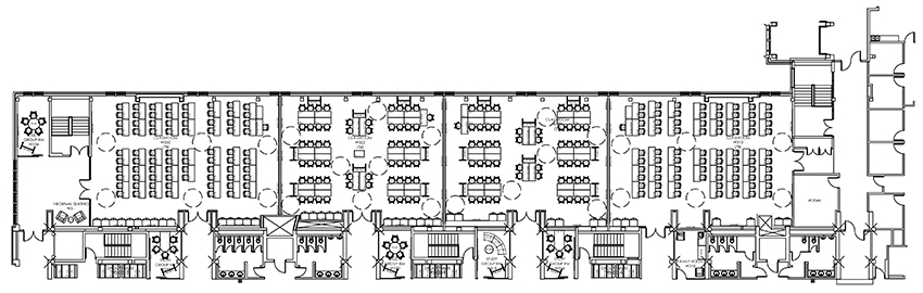 Conceptual design of the new W-wing classrooms.