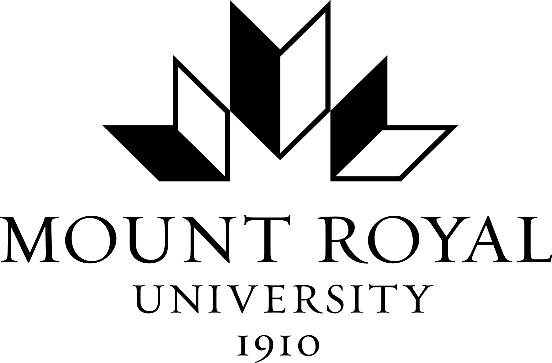 MRU One Colour (Black) Outline logo