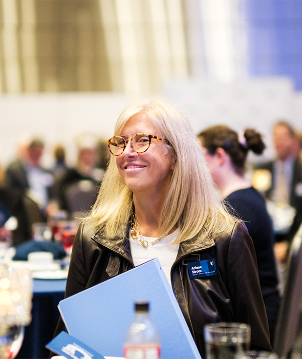 Chancellor Arlene Strom at the inaugural Celebrate U Awards night.