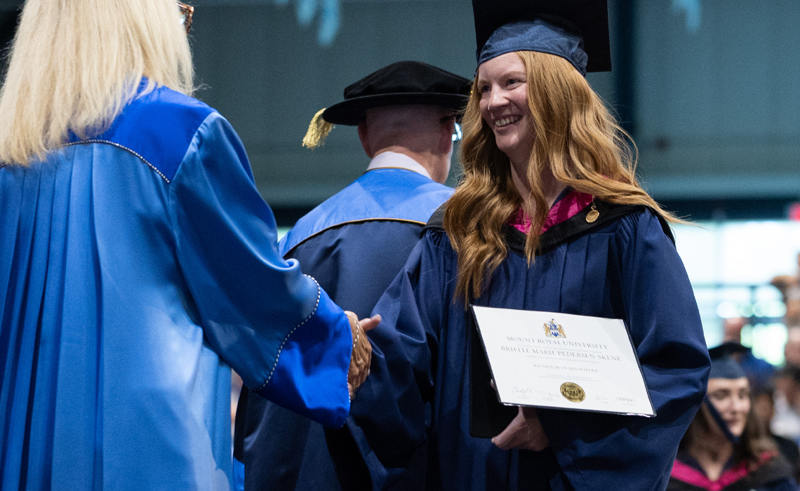 Brielle Pedersen-Skene (Bachelor of Midwifery) was selected as the 2025 Centennial Gold Medal Recipient for the Faculty of Health, Community and Education.
