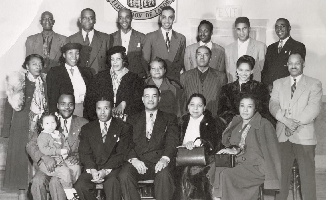Members of the Brotherhood of Sleeping Car Porters, with their families.