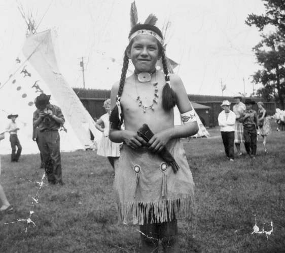 Bruce Starlight as a child at the 1960 Stampede grounds