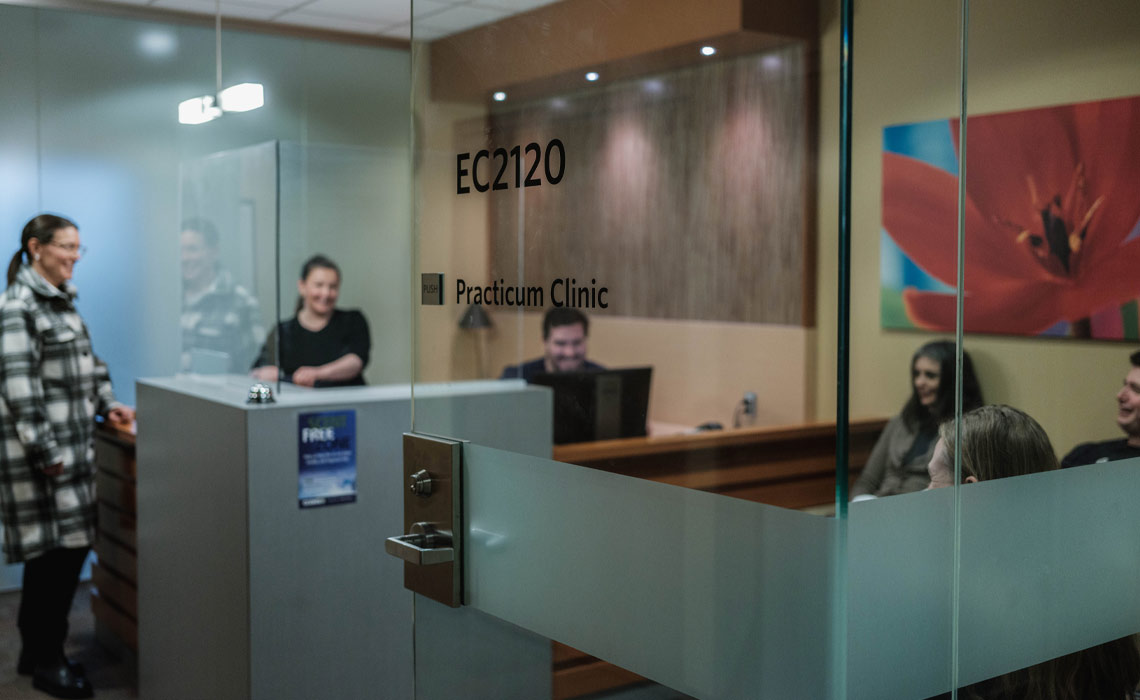A photo of room EC2120 which is on the second floor of the Roderick Mah Centre for Continuous Learning