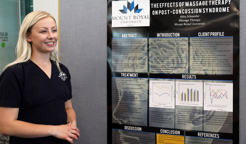 Massage student Abby Schneider