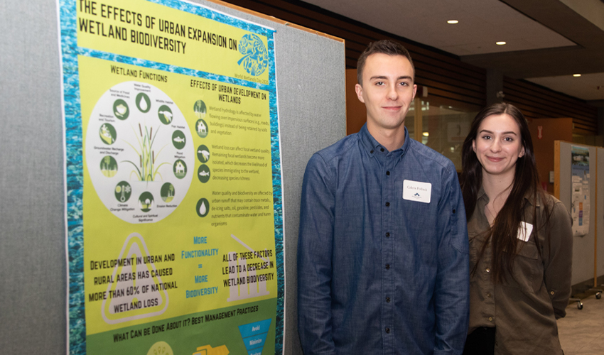 Students Calem Pollock and Jessica Maron.