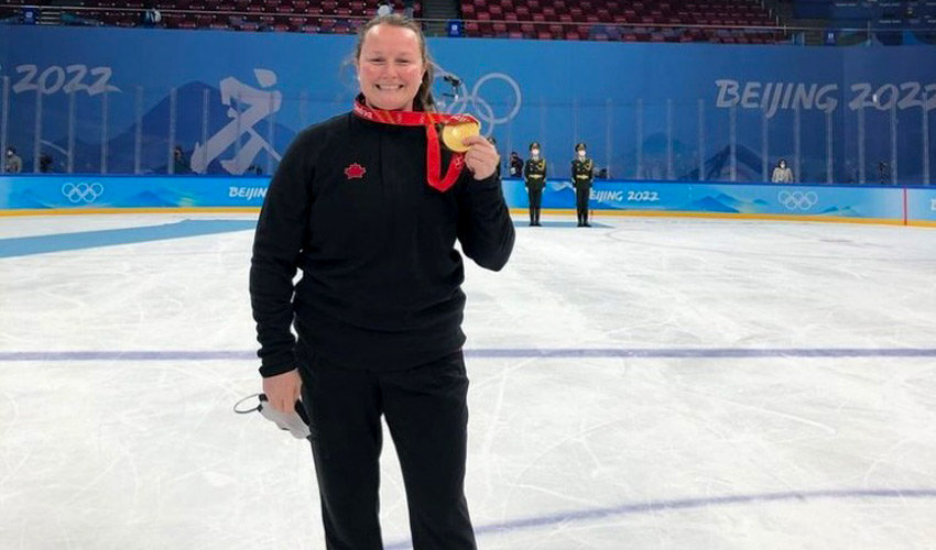 Christine Atkins - Mount Royal University alumna and athletic therapist for the Canadian women’s hockey team.