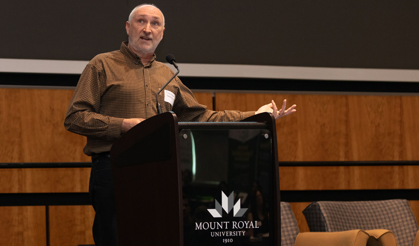 Keynote speaker Dale Wrubleski from Ducks Unlimited Canada.