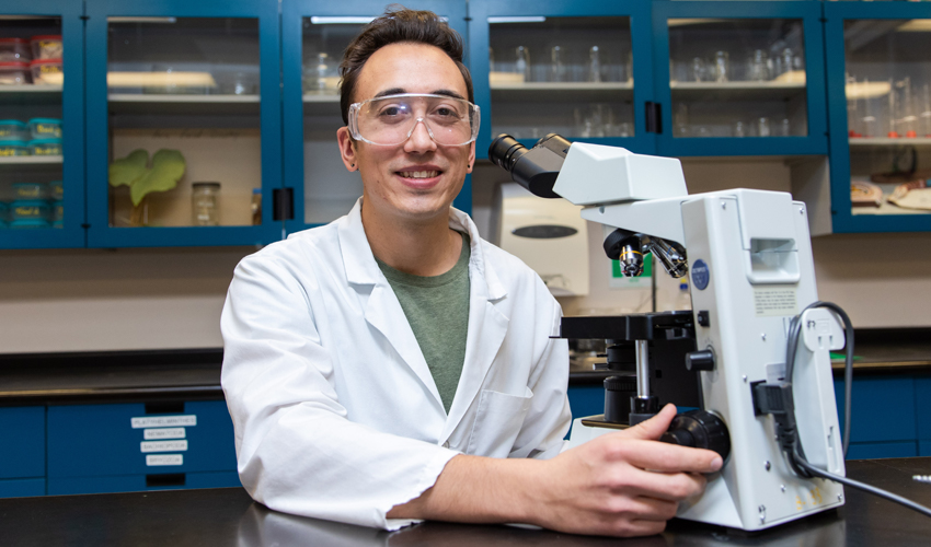 Photo of Daniel Major, a third-year cellular and molecular biology student.