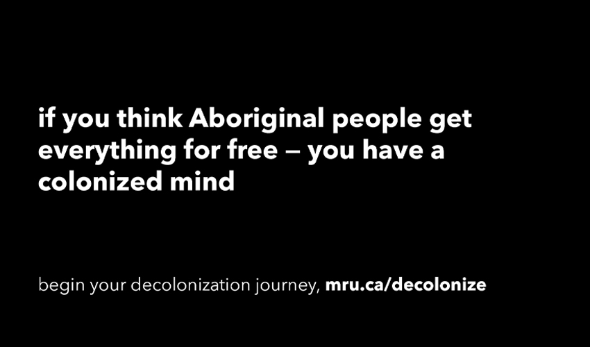 do you think Indigenous people get everything for free? if you do, your mind is colonized.