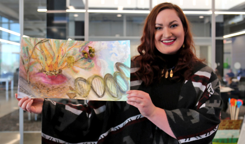 Student Em Pond says that her focus is on helping children find their voice