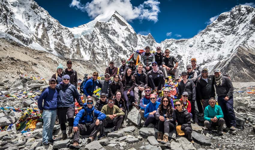 Photo of Everest base camp.