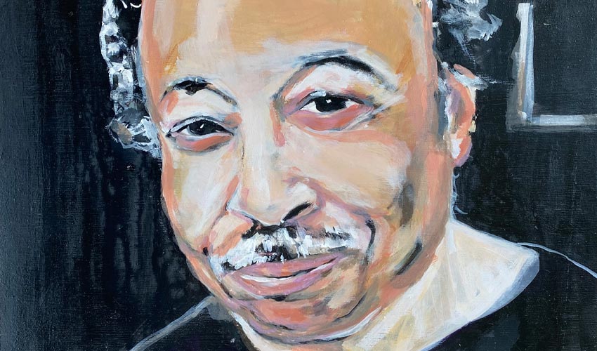 A portrait of George Elliott Clarke by Melanie Janisse.