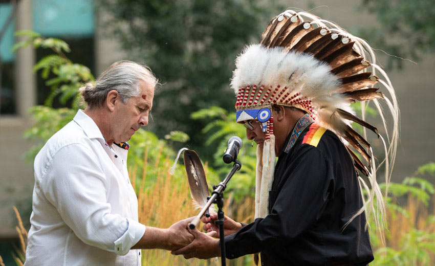 Alumnus Bret Hart gifted traditional Blackfoot name