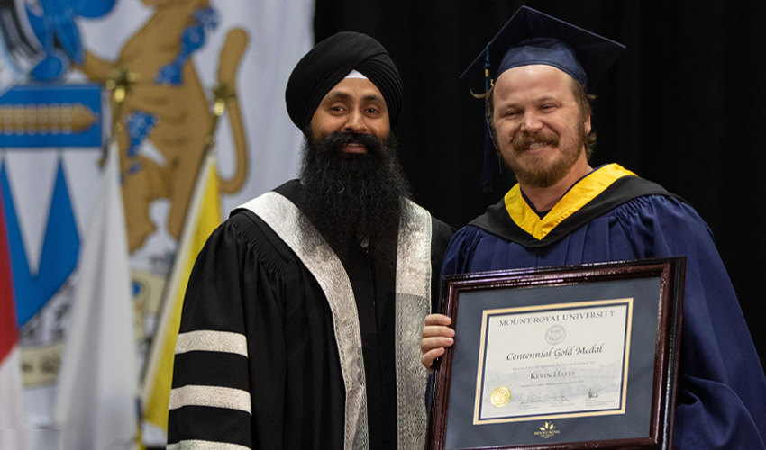 Kevin Hayes earned a Bachelor of Science - Environmental Science and has been selected as the 2019 Centennial Gold Medal Recipient for the Faculty of Science and Technology.
