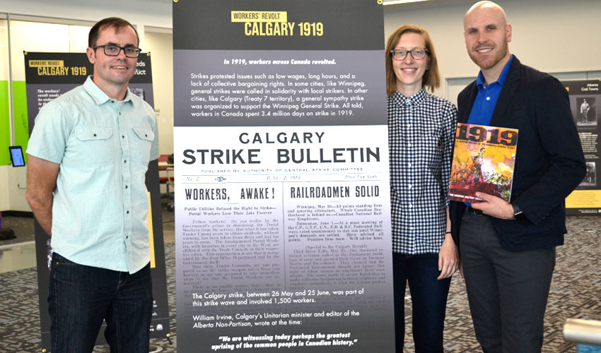 Photo of Kirk Niergarth, Sean Carleton and Julia Smith.