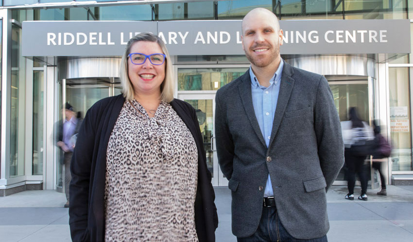 Christy Tomkins-Lane and Sean Carleton, Mount Royal faculty and recipients of 2018 Top 40 Under 40 honours
