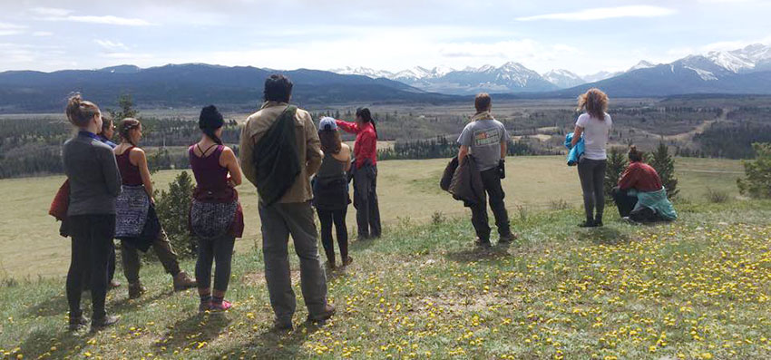 Learning about the land with co-instructor Thomas Snow