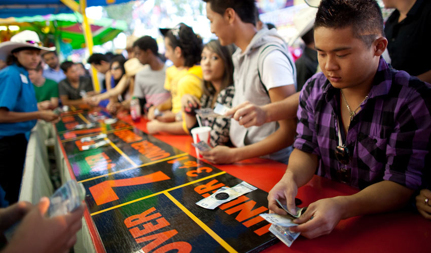 Gambling is a popular activity on the Calgary Stampede midway.