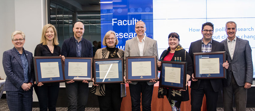 Faculty Research and Scholarship Recognition Award recipients