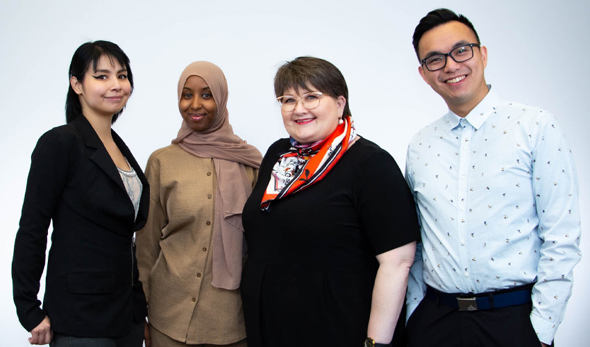 From left: Tera Leigh Cardinal, Yasmin Ahmed, Pamela Malec and Joseph Nguyen.