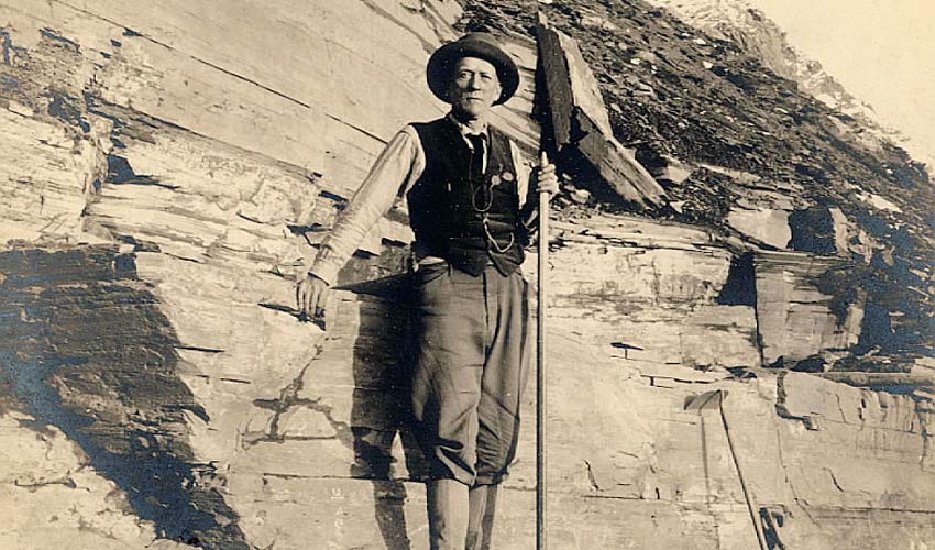 Charles Walcott, Secretary of the Smithsonian Institution Washington D.C., first discovered stenothecoids in Nevada but became famous later with his discovery of the Burgess Shale in 1909.