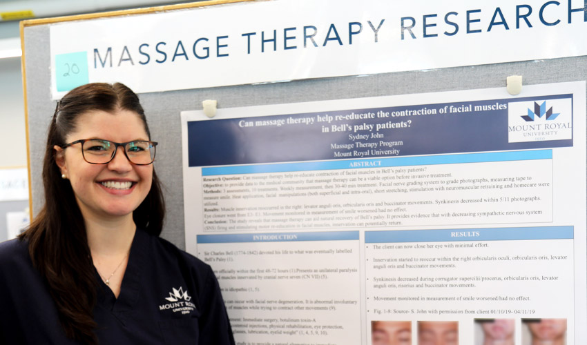 Massage student Sydney John