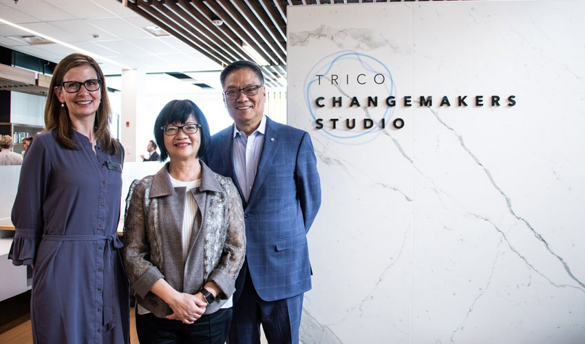 Jill Andres, Eleanor Chu and Wayne Chu