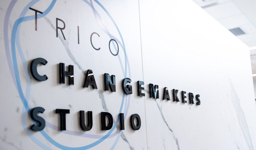 Trico Changemakers Studio sign