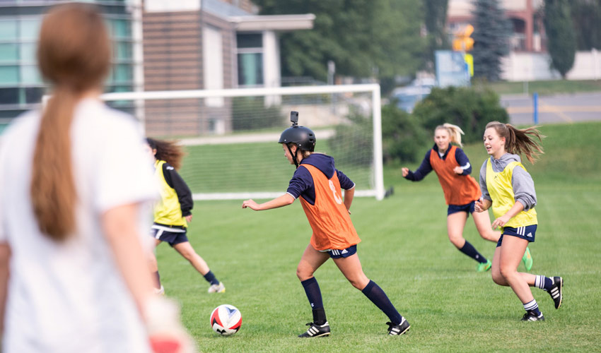Mount Royal University's women's soccer team