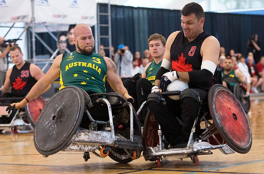 Wheelchair rugby game
