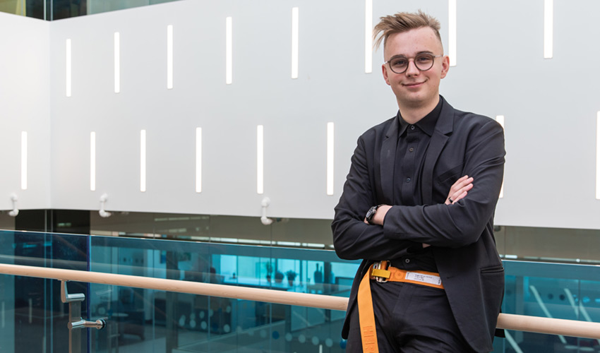 Vladimir Taikov, founder of WorkMore Inc. in the Riddell Library and Learning Centre