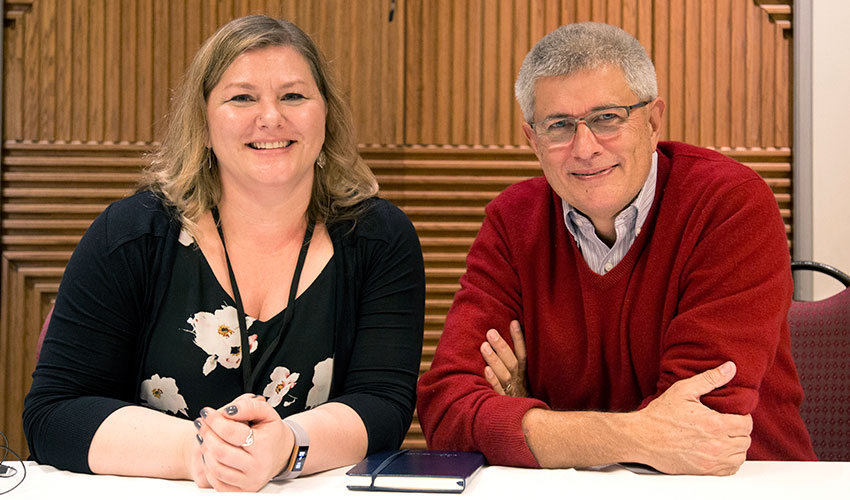 Michelle Yeo (director of the Institute for Scholarship of Teaching and Learning) and Mills Kelly (president of the International Society for the Scholarship of Teaching and Learning)