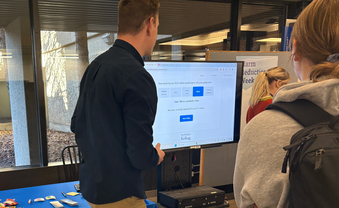 MRU librarians took to Main Street to put students to the test to detect fake information.