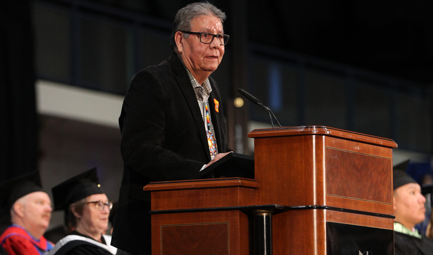 Elder Roy Bear Chief (Espoom Tah) of the Siksika Nation.