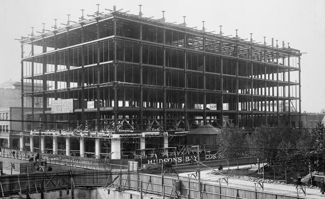 Extension to Hudson’s Bay Company store, Calgary, AB, 1929