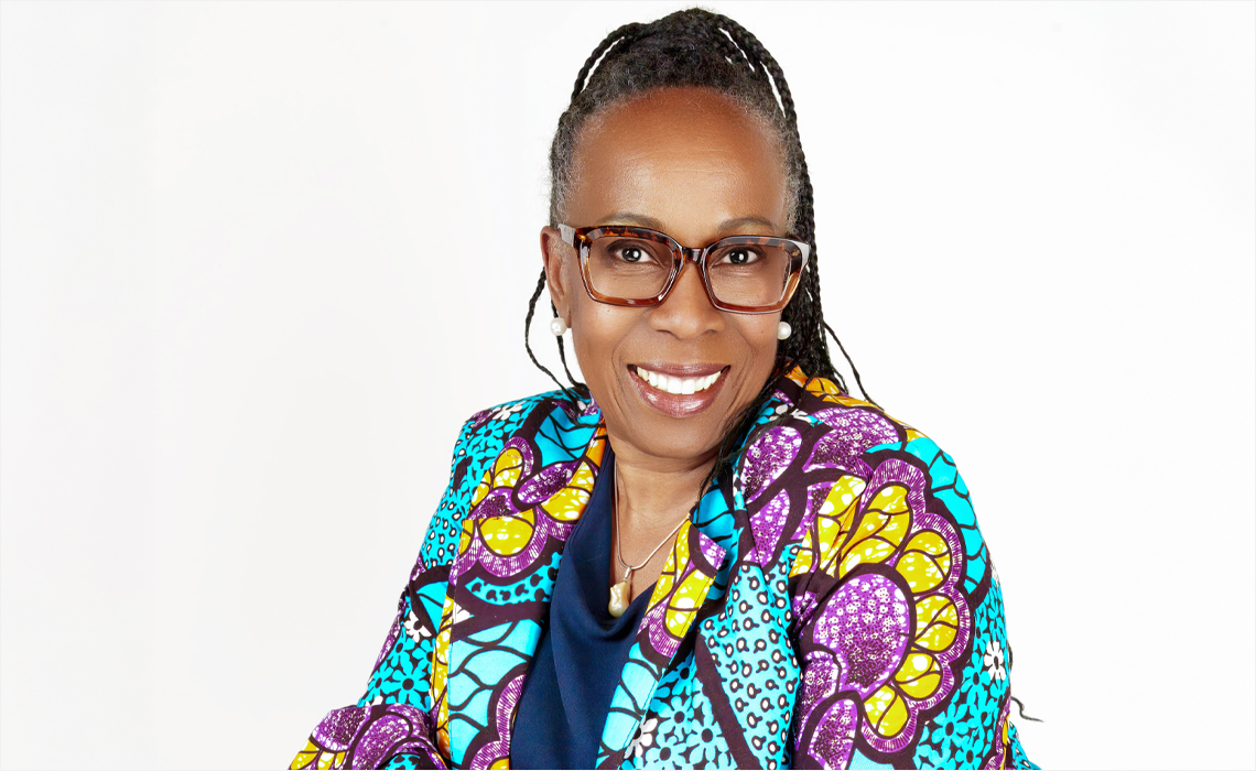 Marva Ferguson, PhD, stands for a photo; smiling.