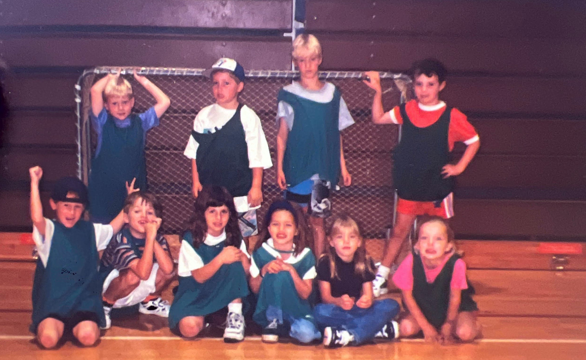 Campers enjoy a game of soccer in Stanley Gym.