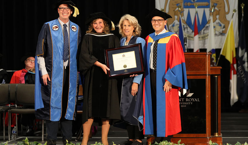 The honorary doctorate recipient representing the Faculty of Business and Communications Studies was Nancy Southern.