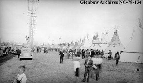  Crowd at Indian Village during royal visit, Calgary, Alberta.