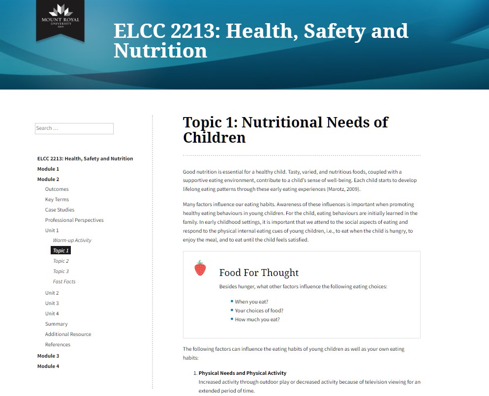 ELCC 2213 course homepage