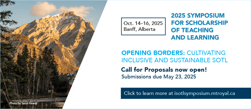 2025 Symposium for SoTL: Call for Proposals now open. Submissions due May 23