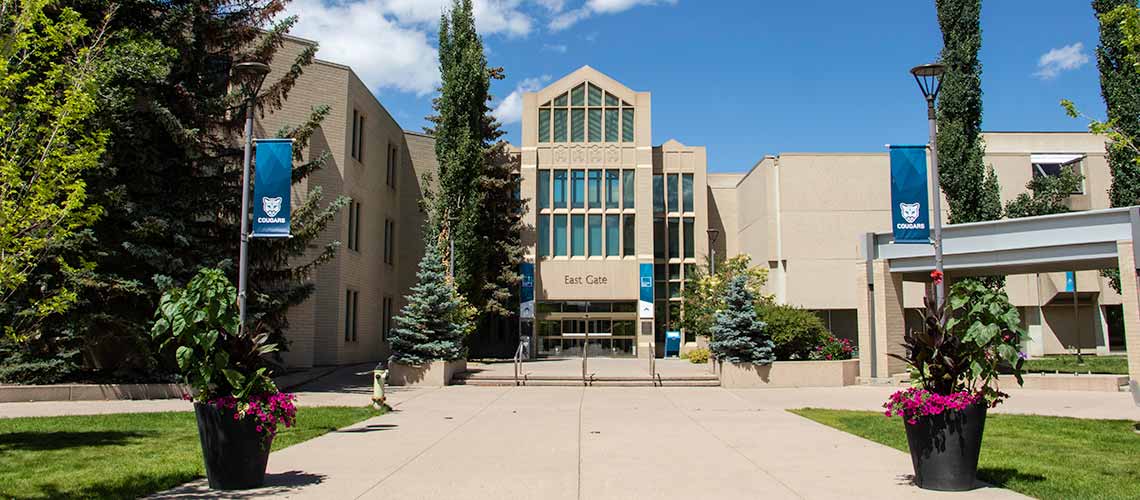 Photo of the exterior of East Gate at Mount Royal University