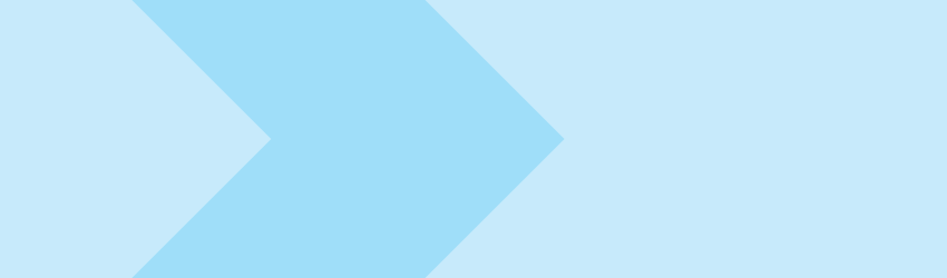 A light blue background with a chevron to the left of center that points to the right.