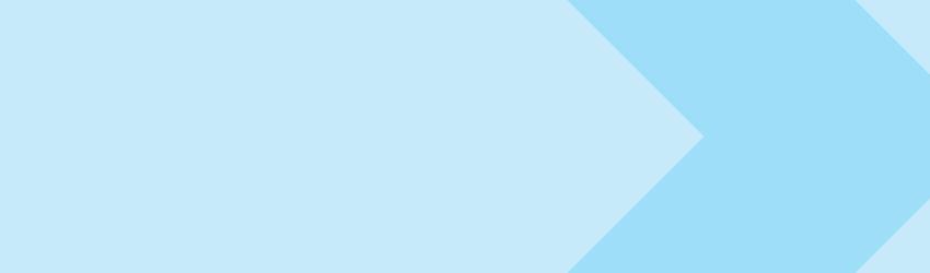 A light blue background with a chevron on the far right that points to the right.