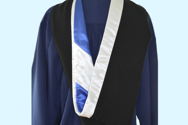 Academic hood for Bachelor of Arts in Criminal Justice